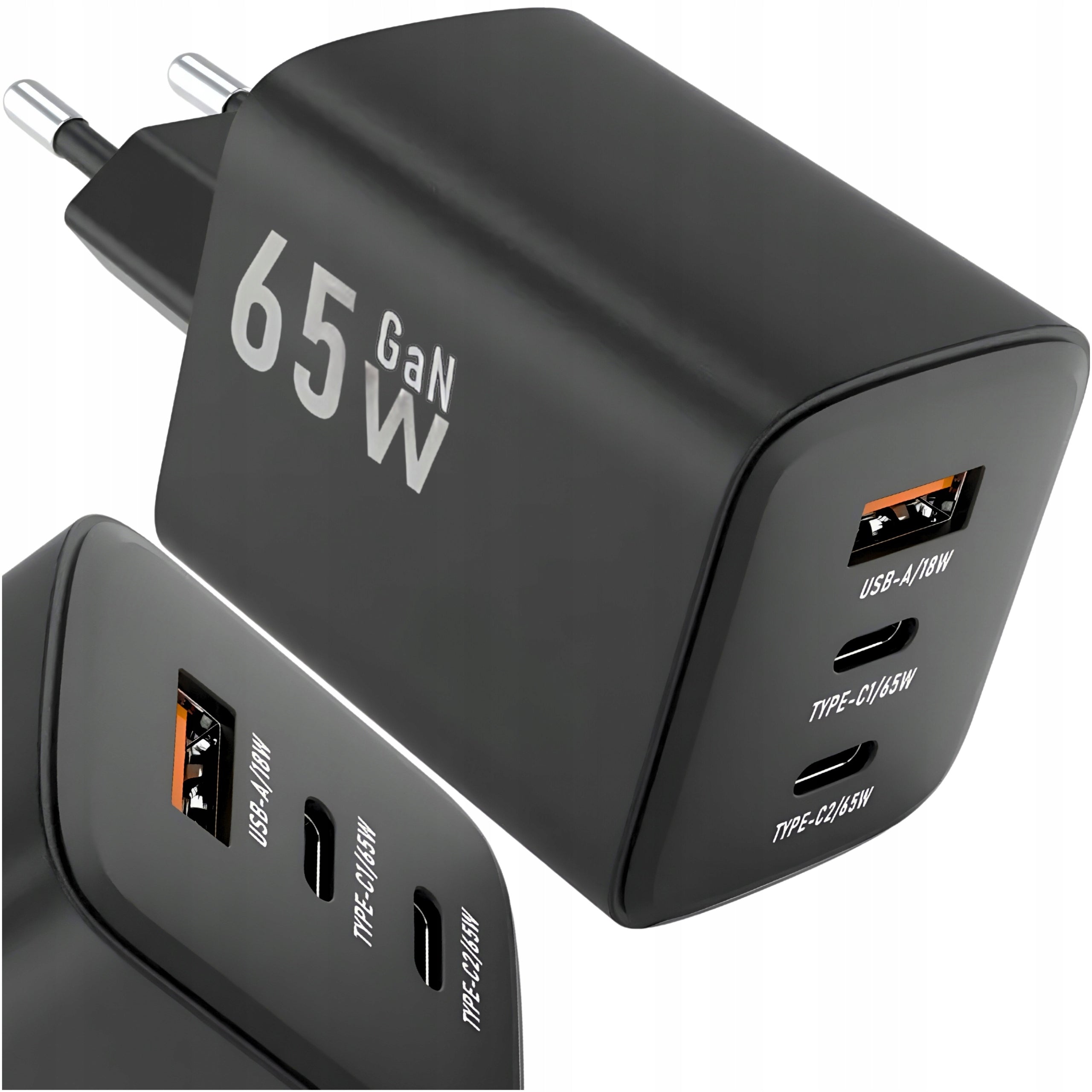 FAST CHARGER 65W QC 4.0 PD GaN USB 2x USB-C UNIVERSAL CUBE