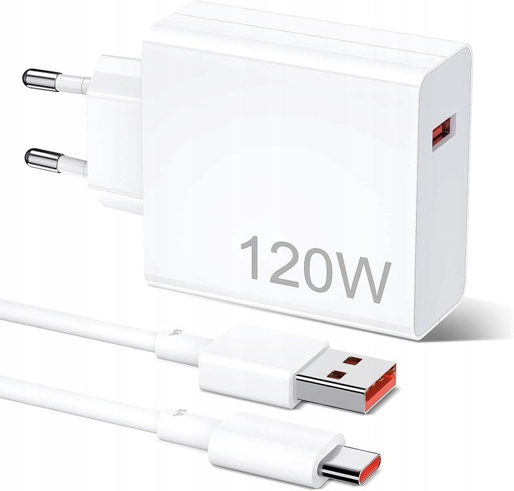 FAST CHARGER XIAOMI 120W HyperCharge COMBO + 1M USB-C CABLE with cable