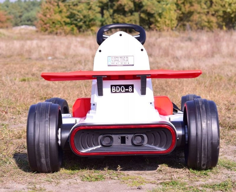 FAST FANCY GO-KART FOR 12V BATTERY, ADJUSTABLE - EXTENDABLE FRAME, SUPER WITH Manufacturer code BDQ-8-BIAŁY