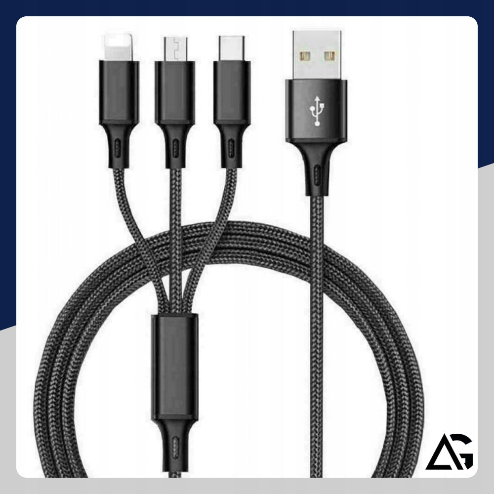 FAST PHONE CHARGER CUBE 4X USB FAST CHARGING AND 3IN1 CABLE Manufacturer code USB TYP C USB-C IPHONE WTYCZKA ZESTAW MICRO