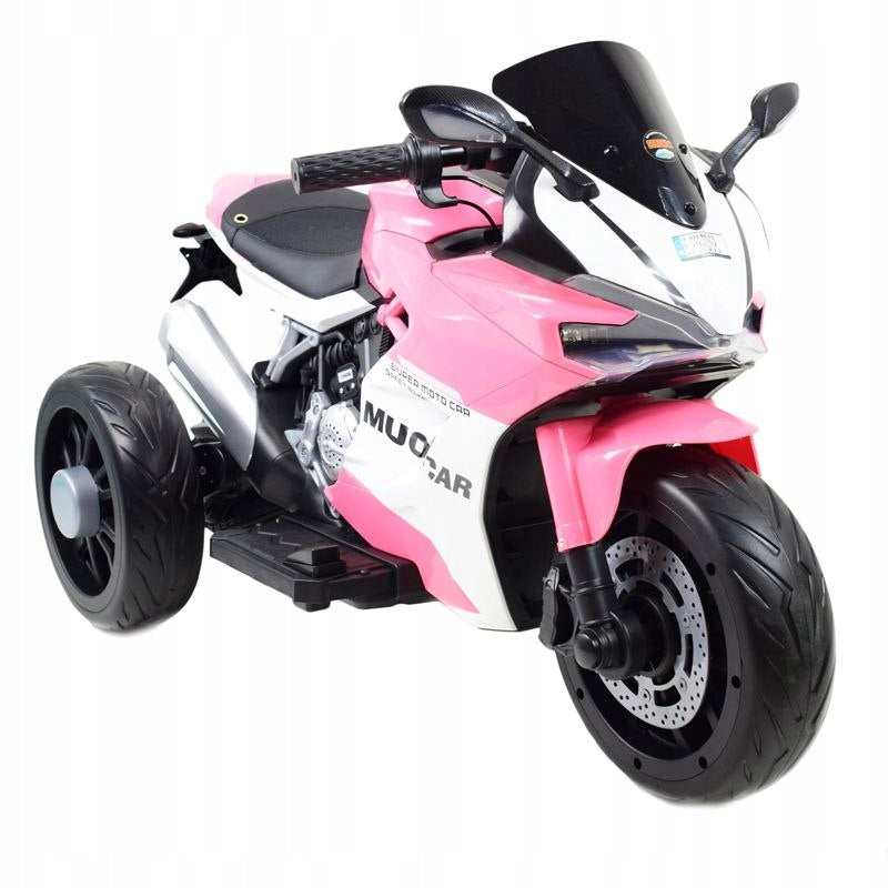 FAST POLICE MOTOR WITH ROOSTER, SOFT WHEELS, SOUNDS, TWO ENGINES, REMOTE CONTROL