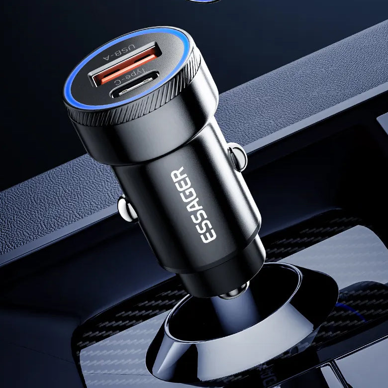 FAST POWERFUL 54W USB Car Charger for QC3.0 PD 3.0 USB-C Phone Packaging status original