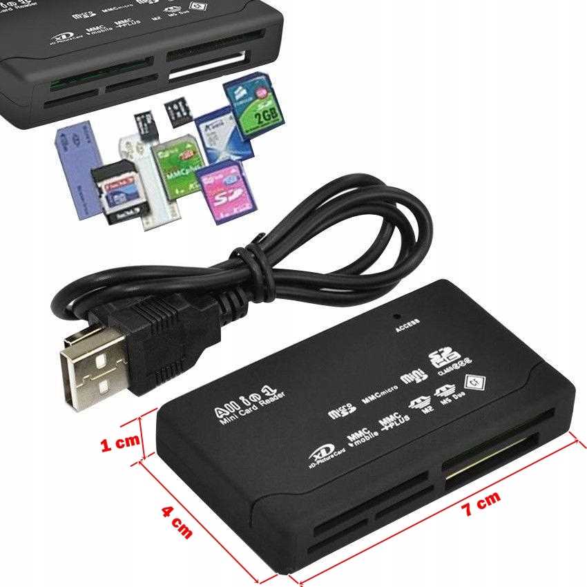 FAST SD MEMORY CARD READER SDHC SDXC micro MS CF XD Manufacturer code All in 1