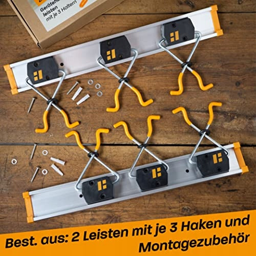 FASTENING STRIP WITH HOOKS FOR GARDEN TOOLS SET OF 2 METAL Manufacturer code Bez marki