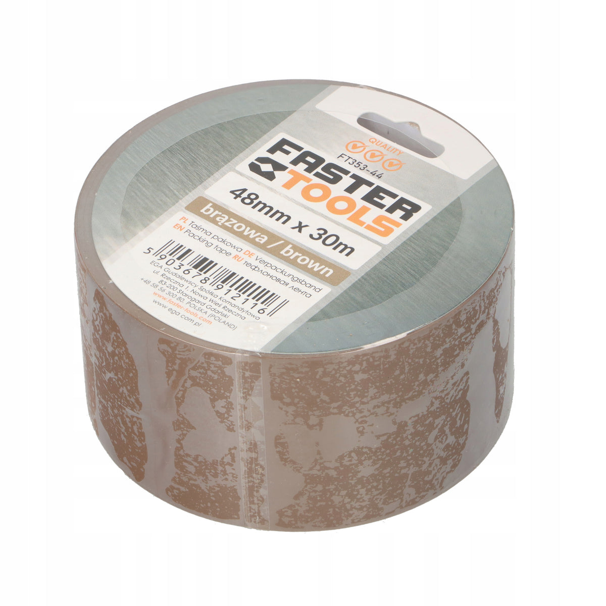 FASTER TOOLS packing tape 48mmx30m brown Brand FASTER TOOLS