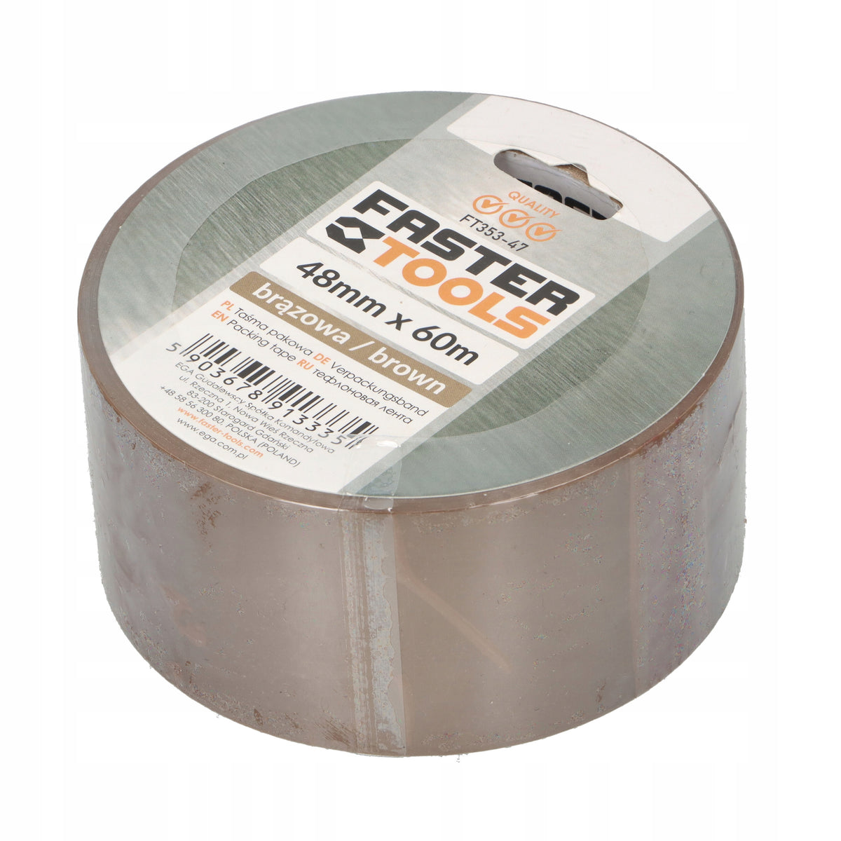 FASTER TOOLS packing tape 48mmx60m brown Brand FASTER TOOLS