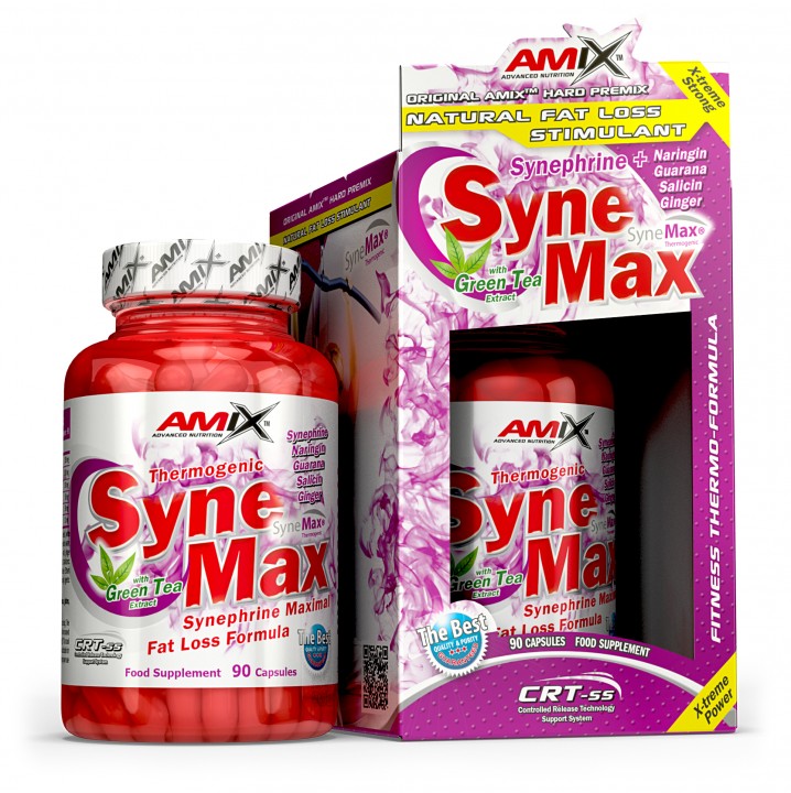 FAT BURNER AMIX SyneMax 90 kaps Synephrine Guarana Caffeine Packaging status original