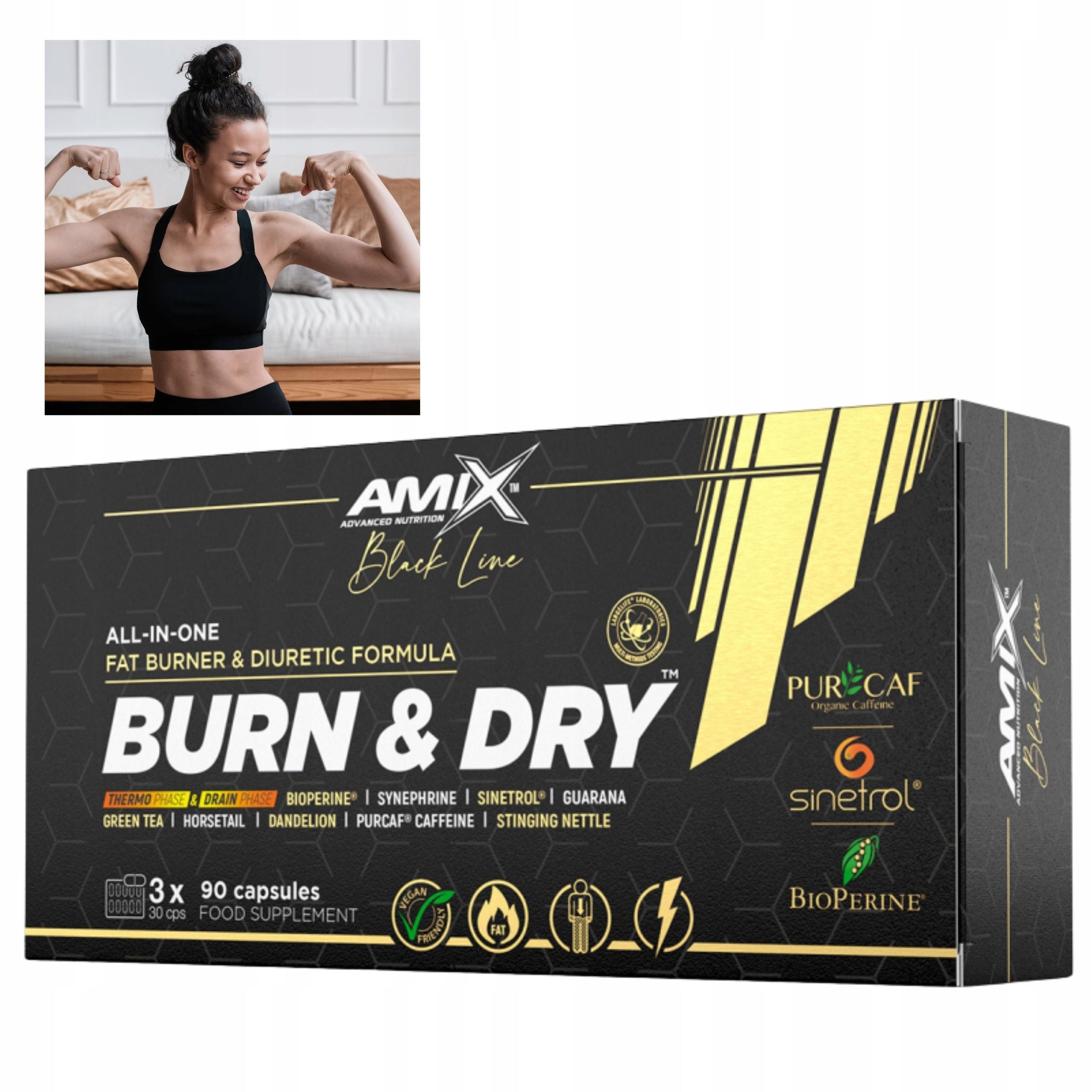 FAT BURNER Effective Belly Fat Burner Guarana Extract Bioperine Medical device no