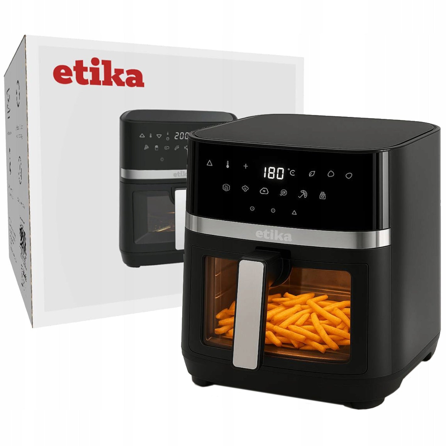FAT FREE AIR FRYER LARGE 8L 1800W BOWL XL Packaging status original