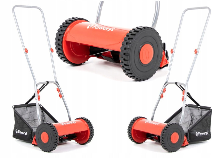 FAVORITE TKR300 DRUM MOWER WITH MECHANICAL PUSH BASKET 30cm