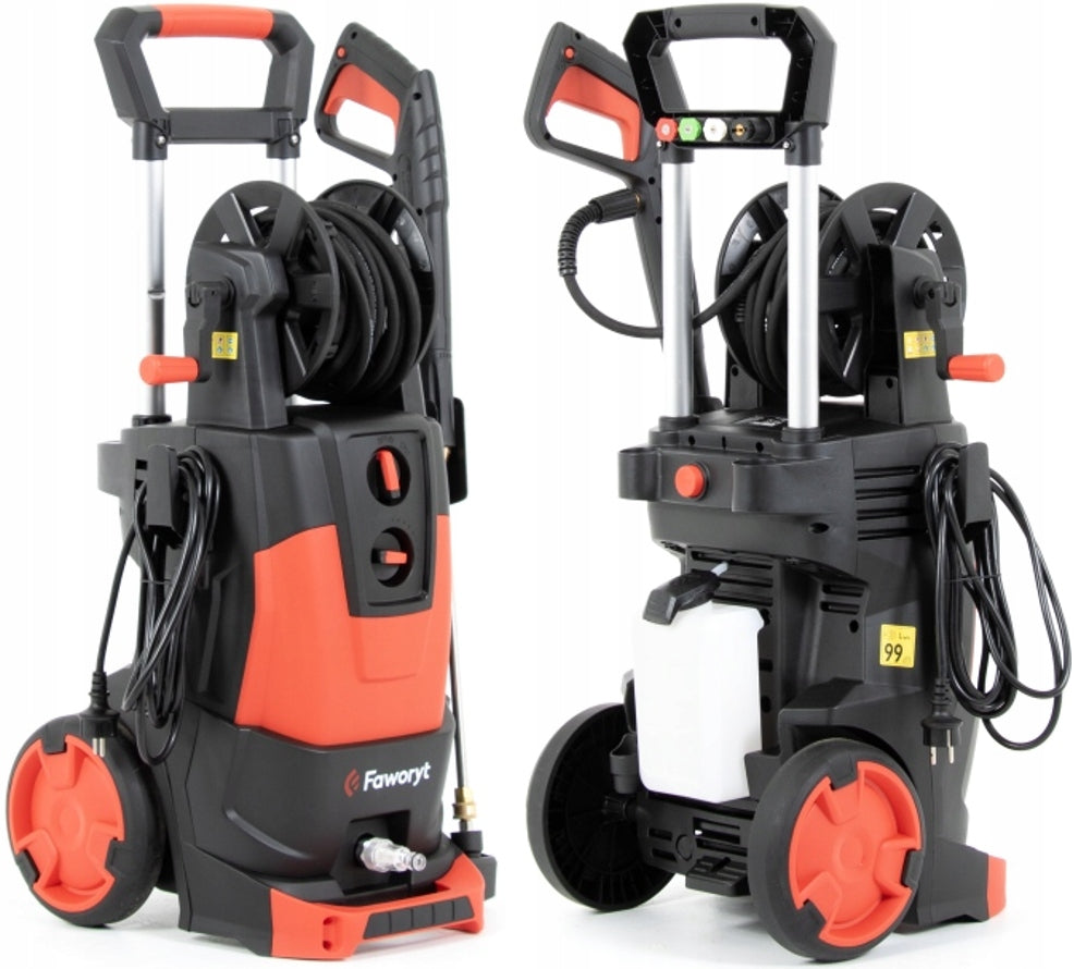 FAWORYT ELECTRIC PRESSURE WASHER ON WHEELS 225 BAR 3200W 4-nozzles