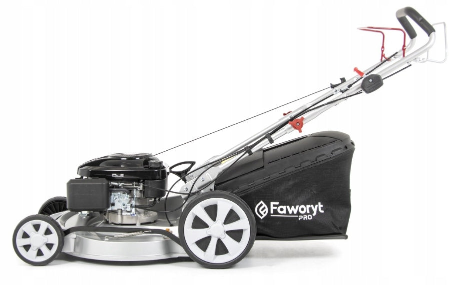 FAWORYT PRO LARGE STRONG ALUMINIUM DIESEL MOWER 53cm LONCIN 196 cm³ Basket with a basket