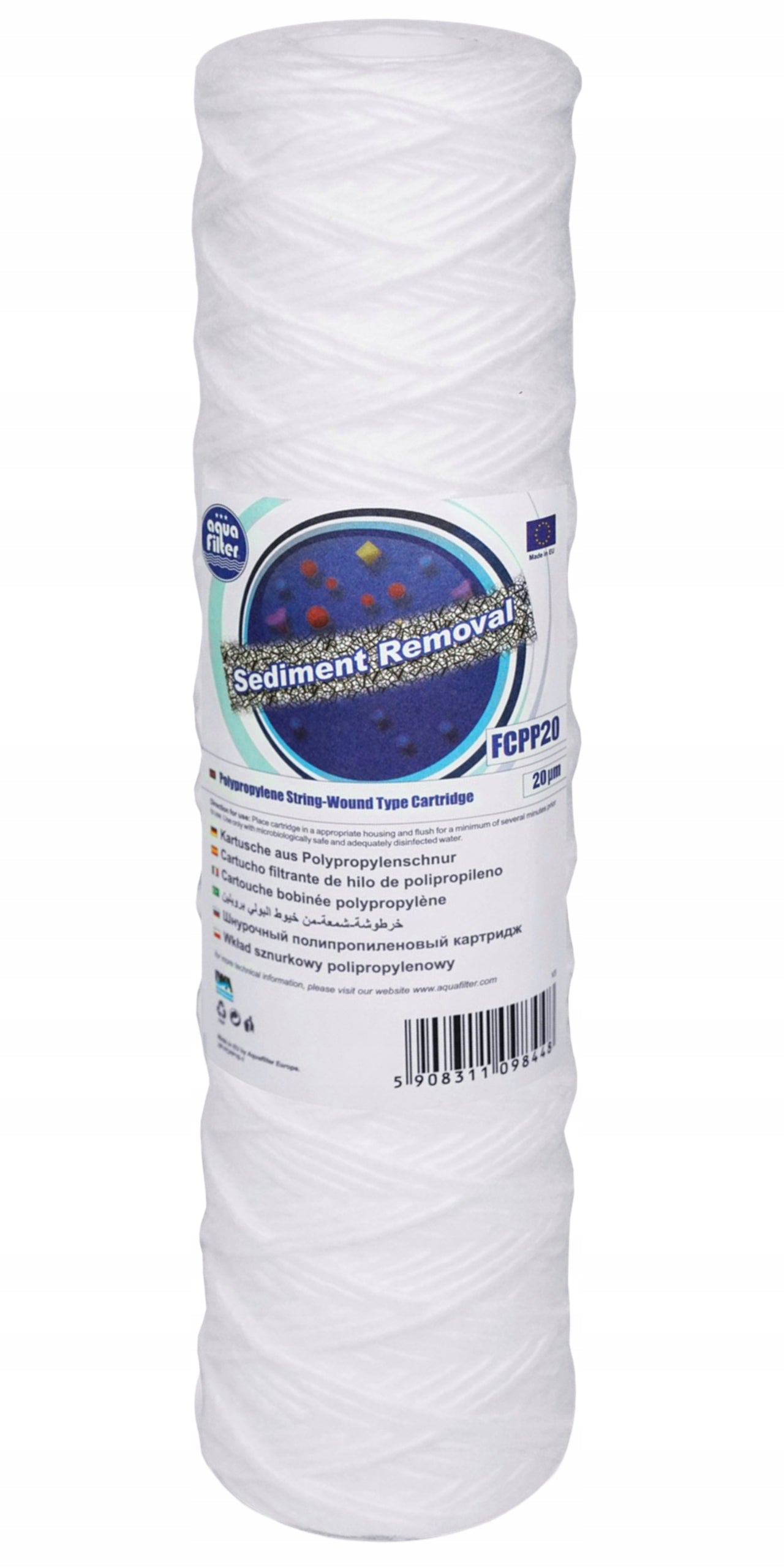 FCPP20 String Cartridge AQUAFILTER Pre-Filter 10″ Cartridge for Home Water Brand Aquafilter