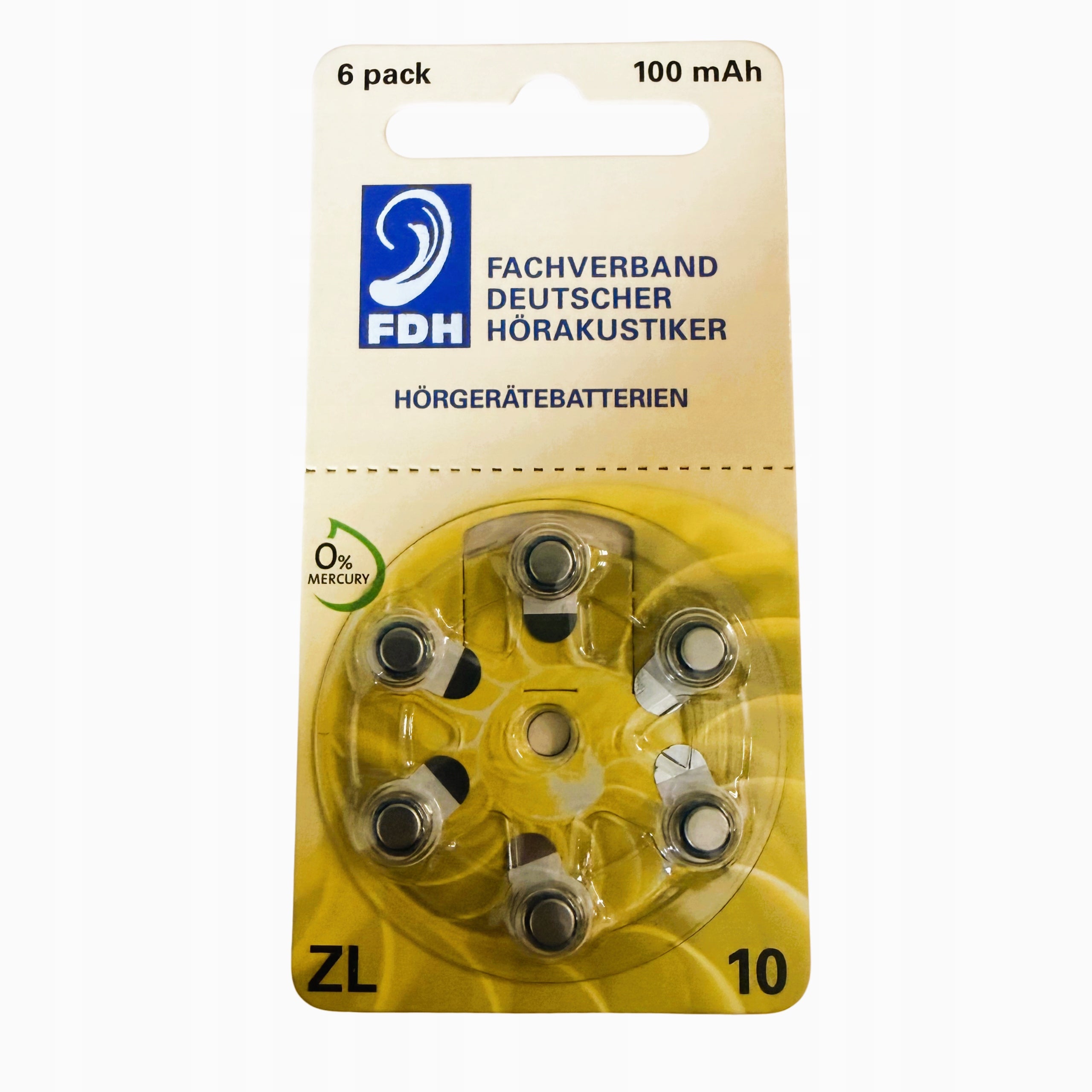 FDH Hearing Aid Batteries 10 PR70 1,45V 6pcs VARTA