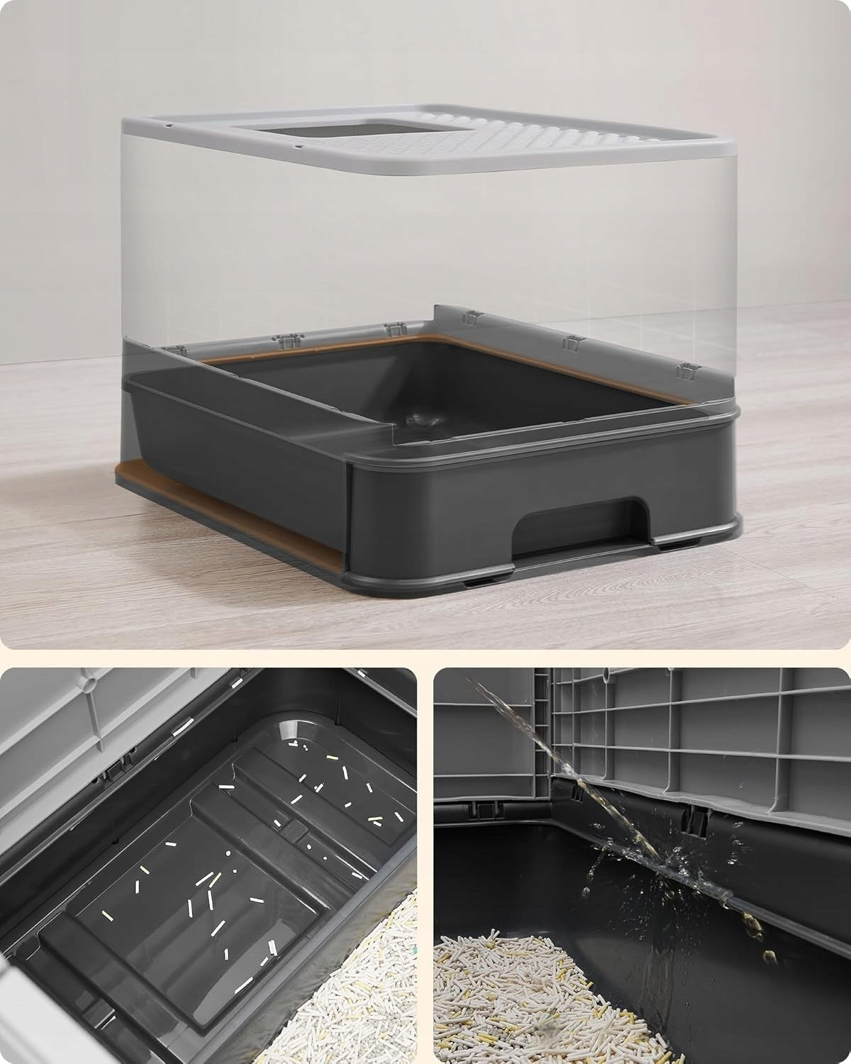 FEANDREA CAT LITTER BOX large closed covered with lid pull-out drawer Manufacturer code PPT001B01