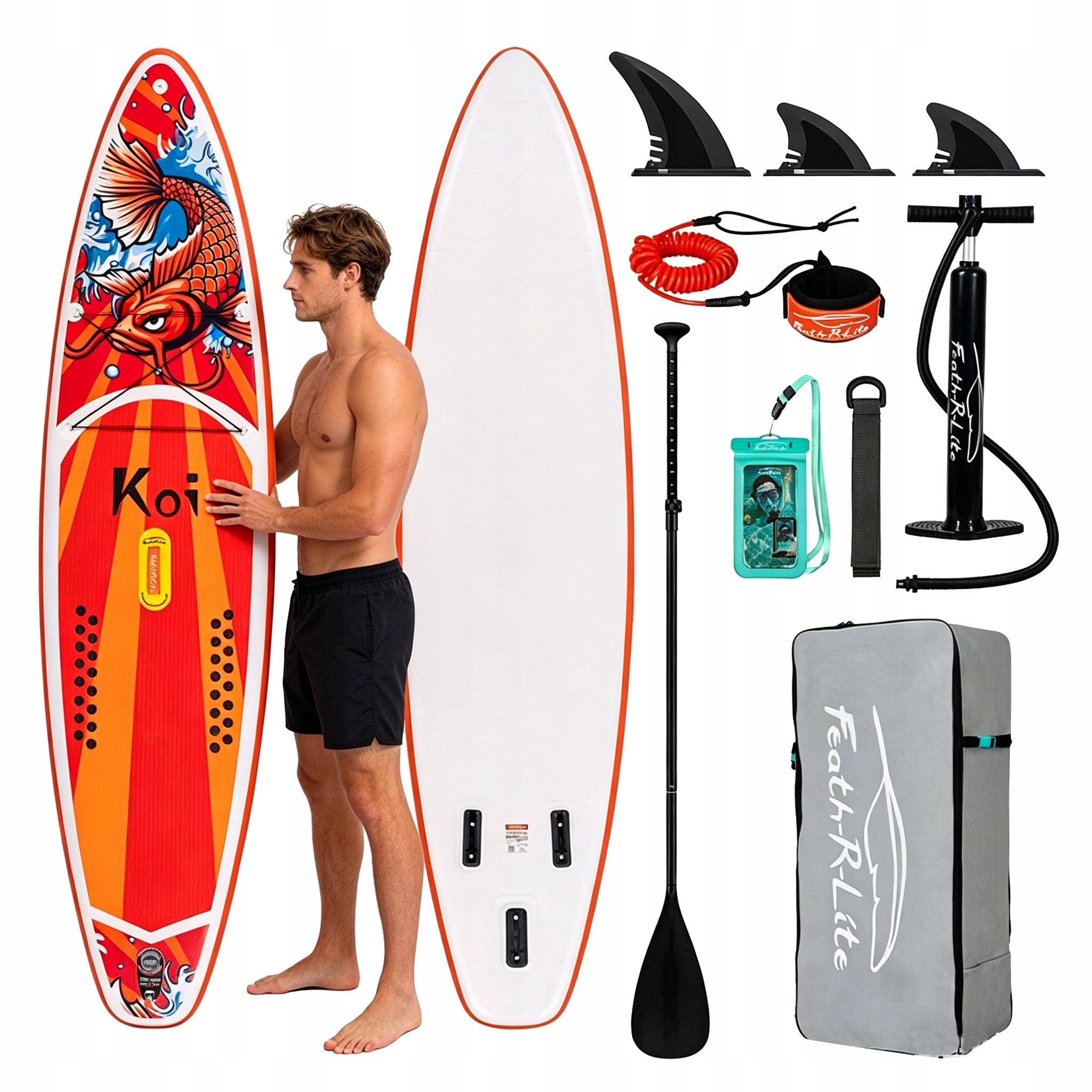FEATH-R-LITE FR01E Inflatable Paddle Board SUP Board 350cm with Accessories
