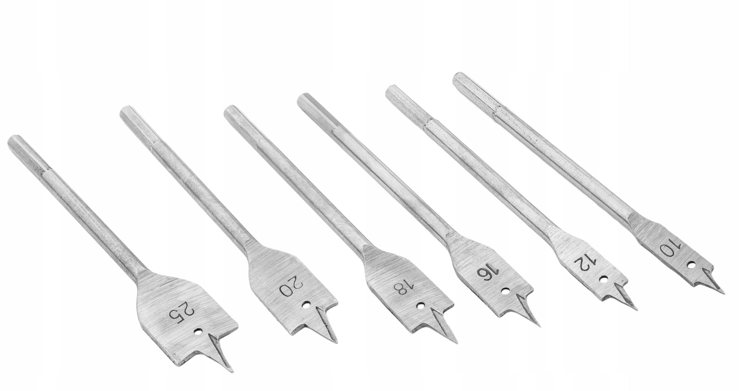 FEATHER BLADE WOOD DRILL BIT SET 6pcs 10-25mm Manufacturer code G38110