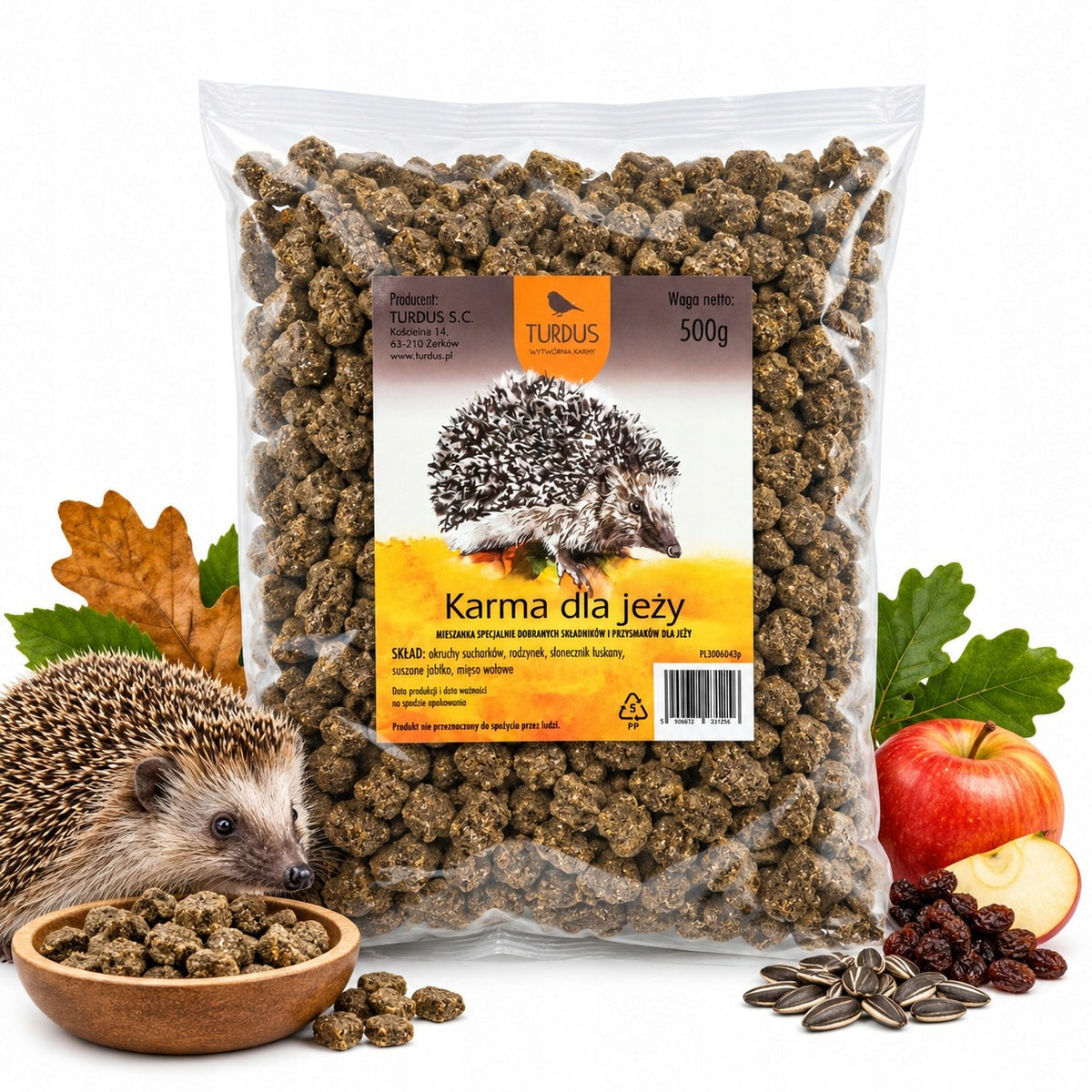 FEED MIXTURE FOR HEDGEHOG FREE-LIVING FOOD TURDUS 0,5KG