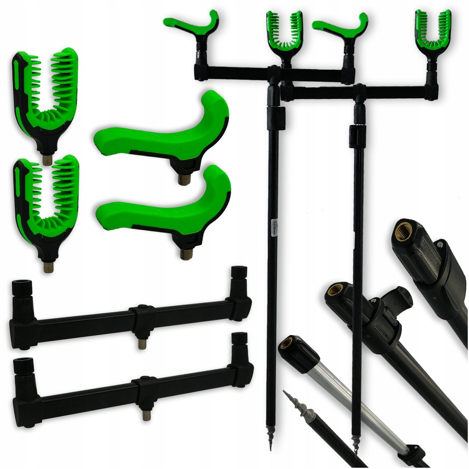 FEEDER SET METHOD FEEDER ROD 2X REEL 2X FISHING LINE 2X LANDING NET Brand no brand