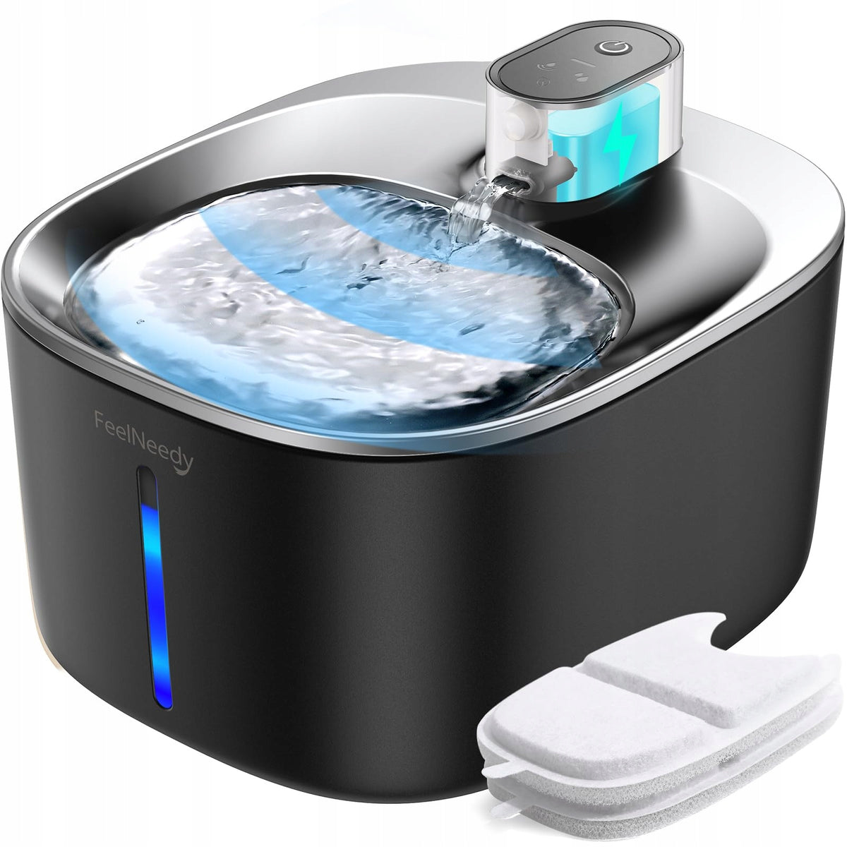 FEELNEEDY Cat Fountain Wireless Sensor Stainless Steel 4L