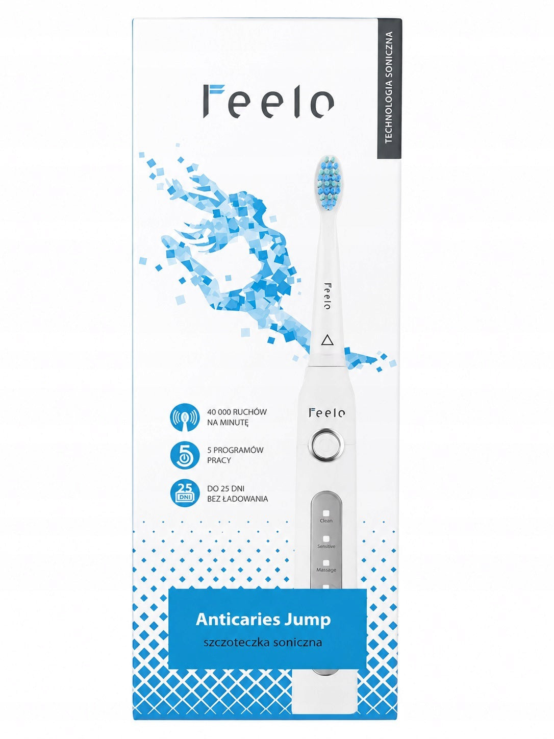 FEELO ANTICARIES JUMP SONIC TOOTHBRUSH 40000 MOVEMENTS/MIN