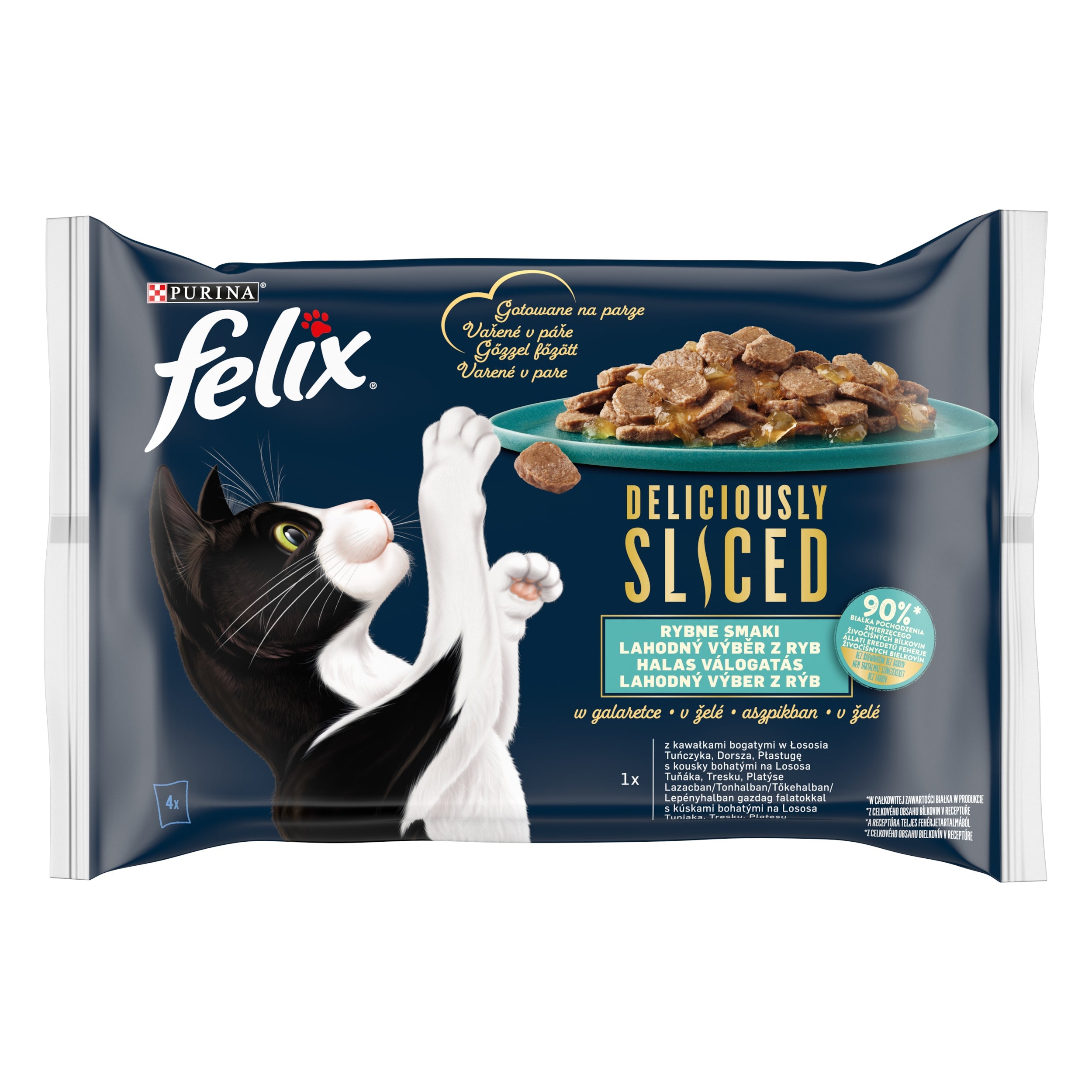 FELIX DELICIOUSLY SLICED Fish Flavors (4 x 80g Pouches)