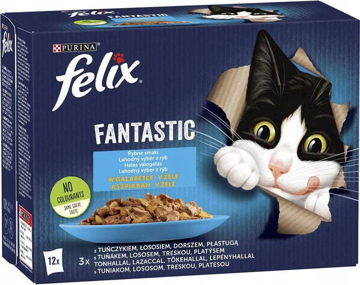 FELIX FANTASTIC FISH FLAVORS IN JELLY 12x85g PRN