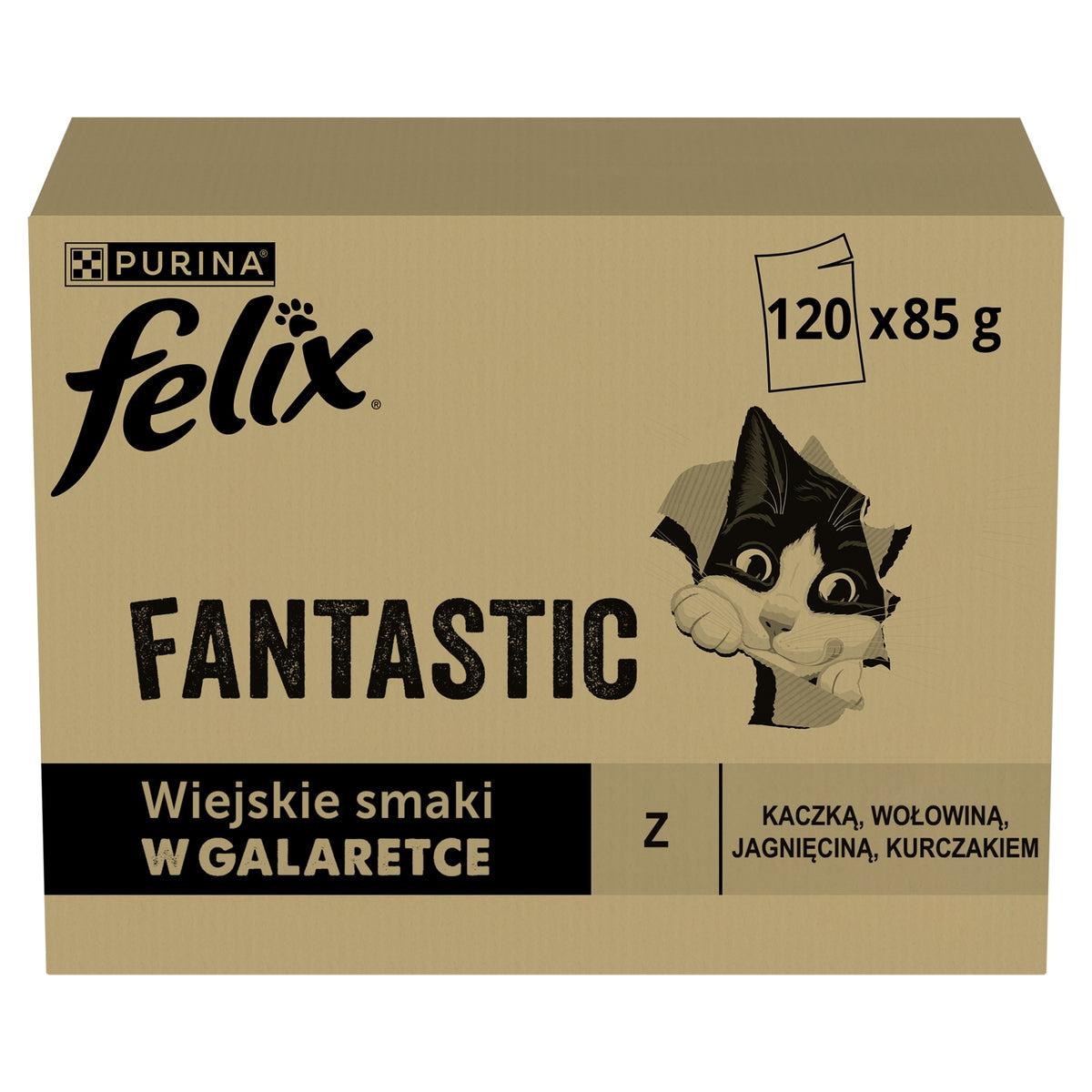 FELIX FANTASTIC RURAL FLAVORS IN JELLY - WET FOOD, SACHETS 120X85G