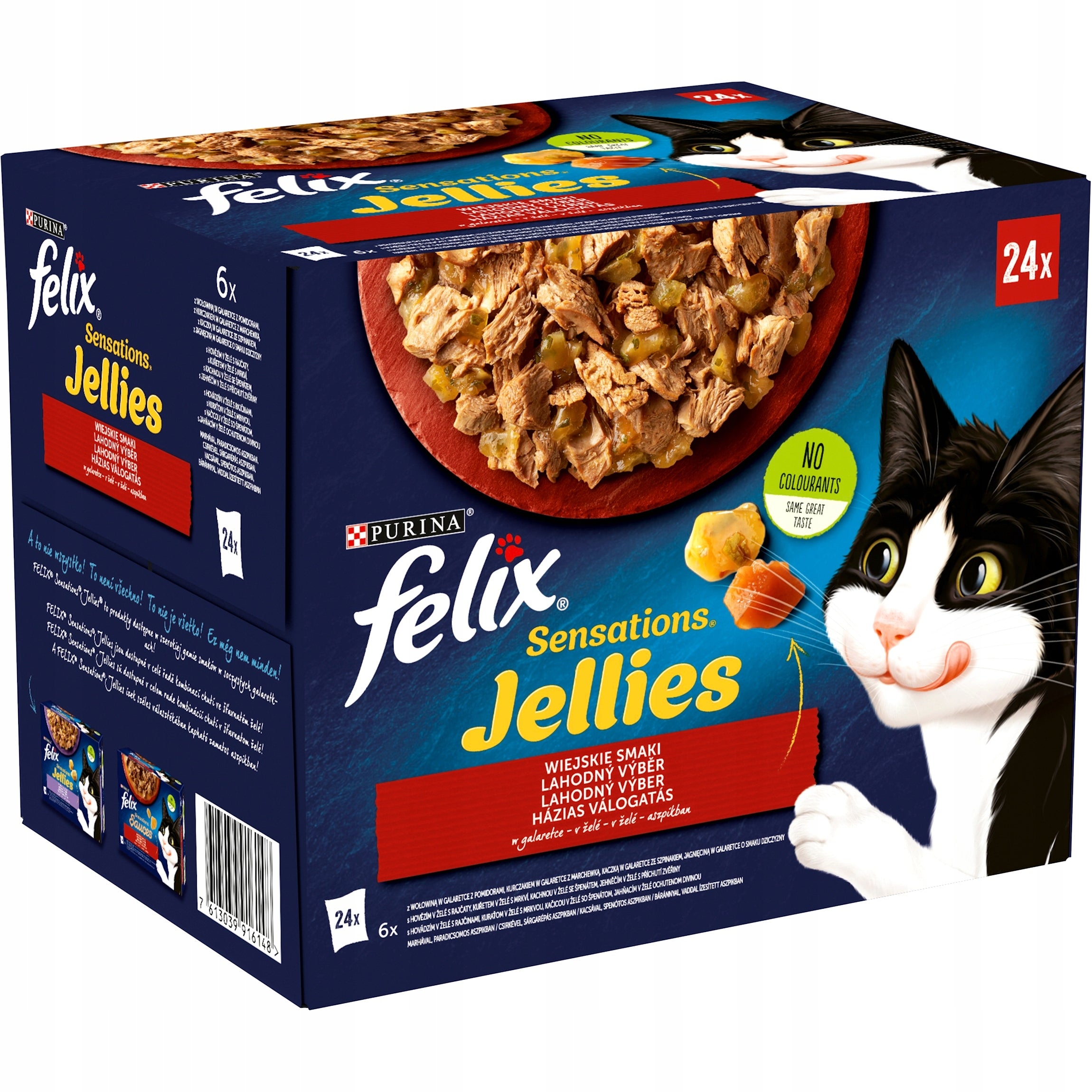 FELIX SENSATIONS MIX OF FLAVORS IN JELLY Cat food 24x85g