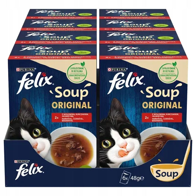 FELIX SOUP Rural Flavors Cat Food 48 Sachets x 48g