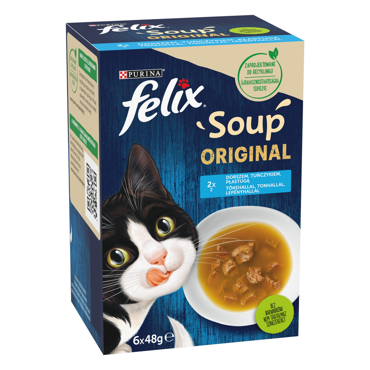 FELIX Soup ORIGINAL Fish Flavors 48 Sachets Cat Soup Manufacturer code 44189675