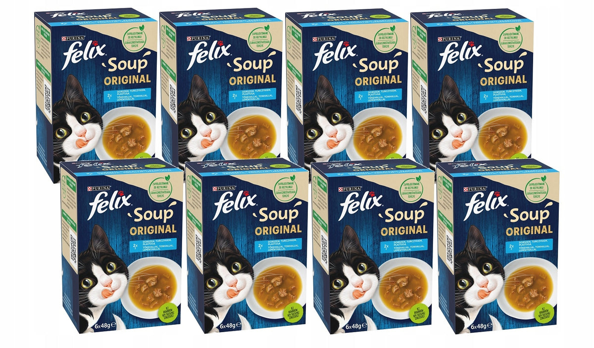 FELIX Soup ORIGINAL Fish Flavors 48 Sachets Cat Soup