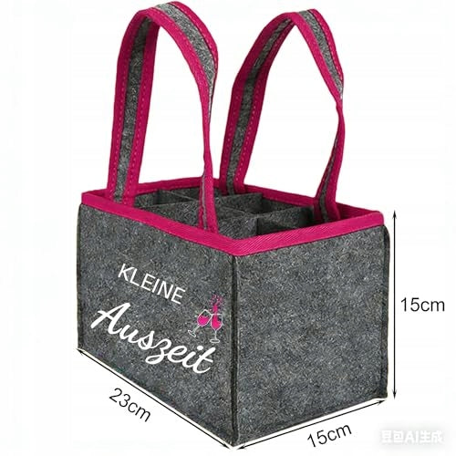 FELT BAG FOR BOTTLES GLASSES FOR WOMAN GIFT RELAXATION 23CM Manufacturer code Bez marki