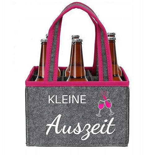 FELT BAG FOR BOTTLES GLASSES FOR WOMAN GIFT RELAXATION 23CM