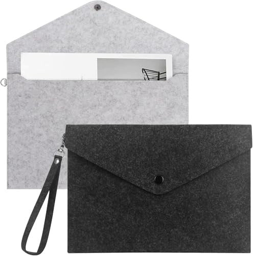 FELT BAG FOR DOCUMENTS A4 WITH LATCH OFFICE SCHOOL 2 PIECES Brand no brand