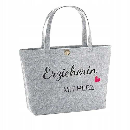 FELT BAG FOR EDUCATOR GIFT HEART KINDERGARTEN
