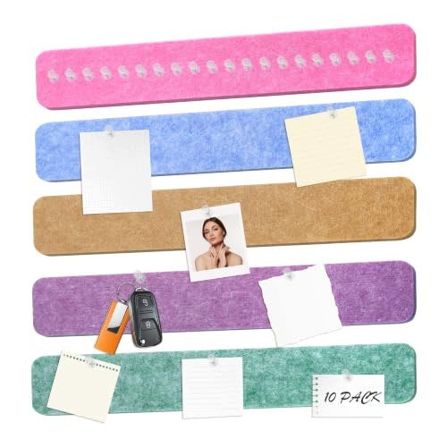 FELT BOARDS SELF-ADHESIVE COLORED FOR NOTES OFFICE HOME 10 PCS Brand no brand