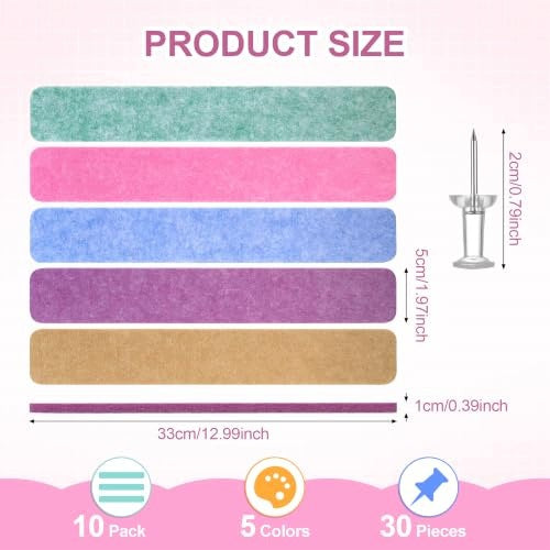 FELT BOARDS SELF-ADHESIVE COLORED FOR NOTES OFFICE HOME 10 PCS Manufacturer code SWC5908807063448
