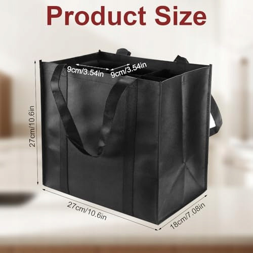 FELT BOTTLE BAG WITH COMPARTMENTS FOR 6 PCS SHOPPING 2 PCS. for home Manufacturer code Bez marki