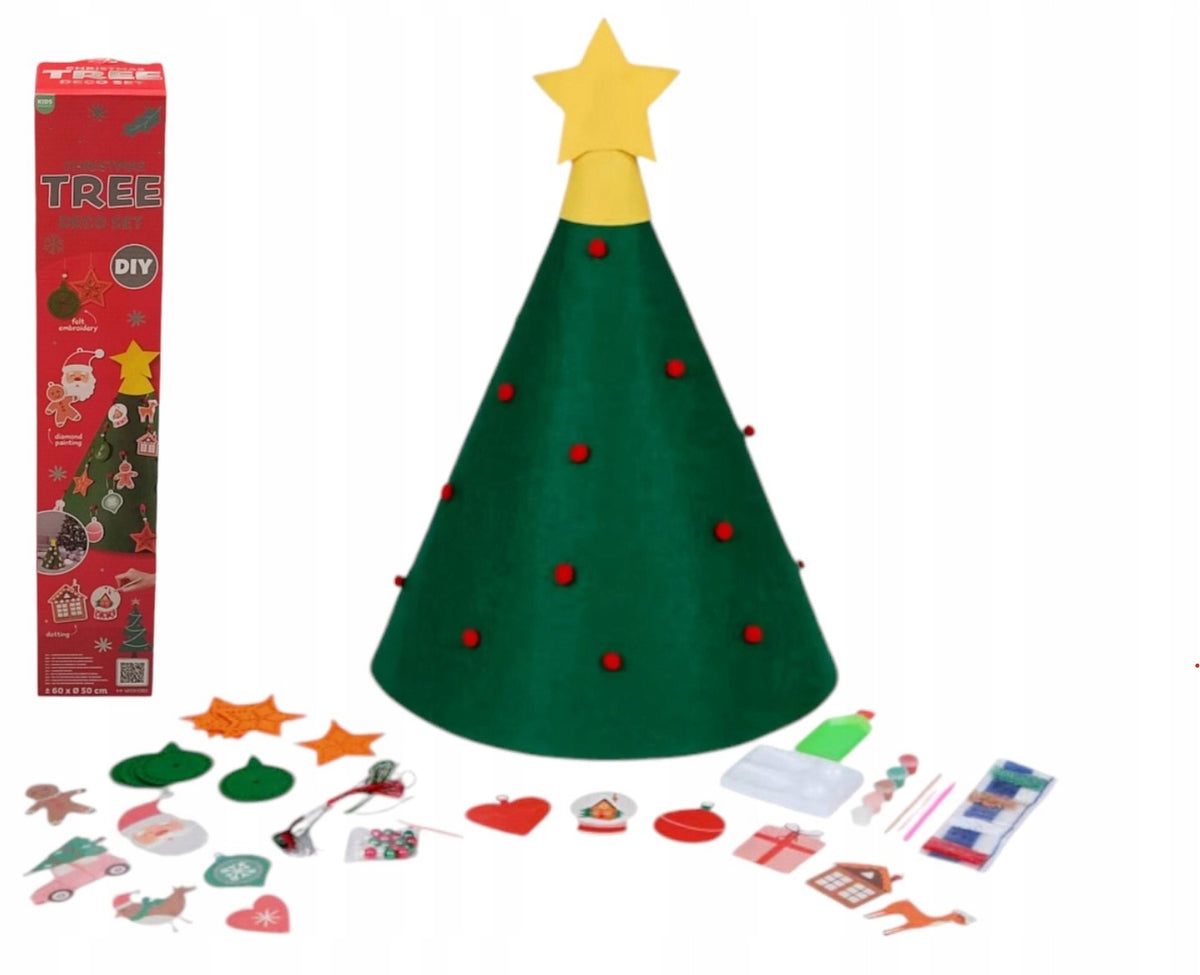 FELT CHRISTMAS TREE LARGE FOR DECORATING DIAMOND PAINTING VELCRO ORNAMENTS