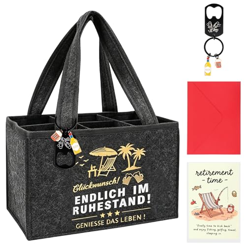 FELT RETIREMENT BEER BAG FOR MAN GIFT 6 BOTTLES FOR HOME Brand no brand