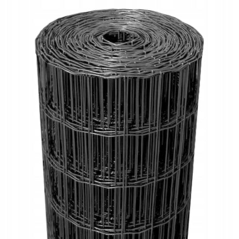FENCE MESH 100 cm COATED 1 m WELDED 20 m anthracite eye10x10 Mesh material galvanized PVC coated welded