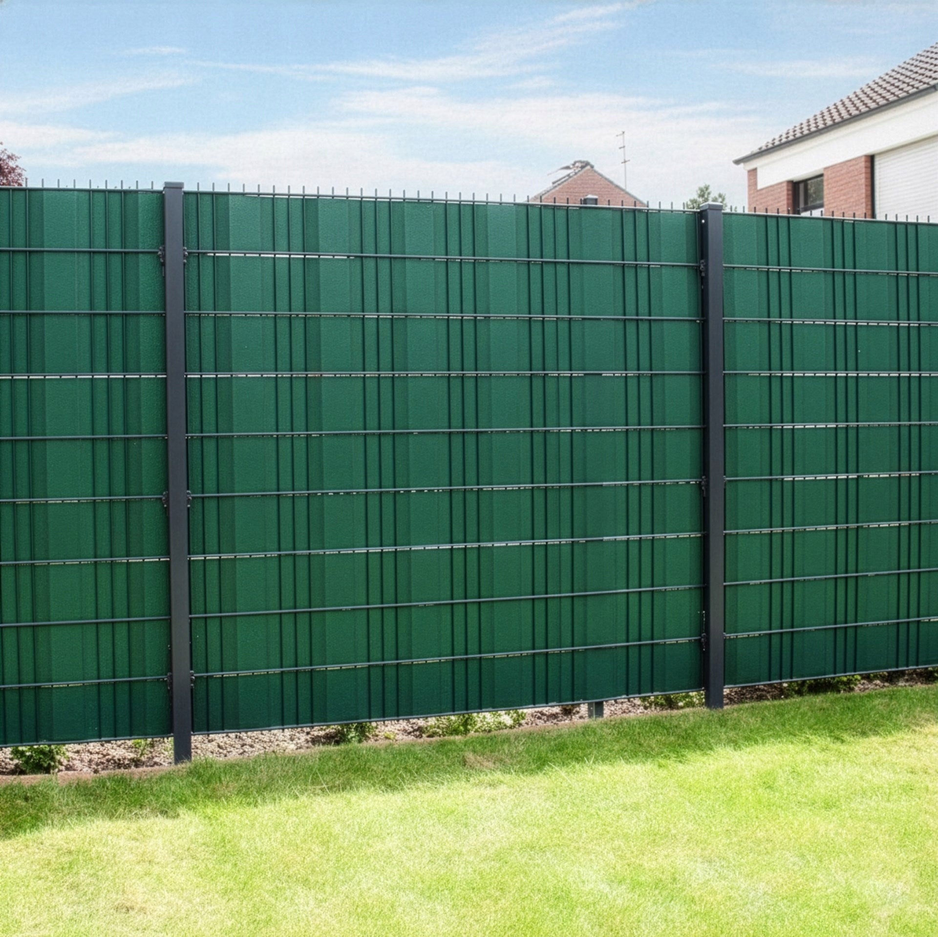 FENCE TAPE 19cm x50m GREEN COVER FOR PANEL FENCE + CLIPS Price 0 zł/mb
