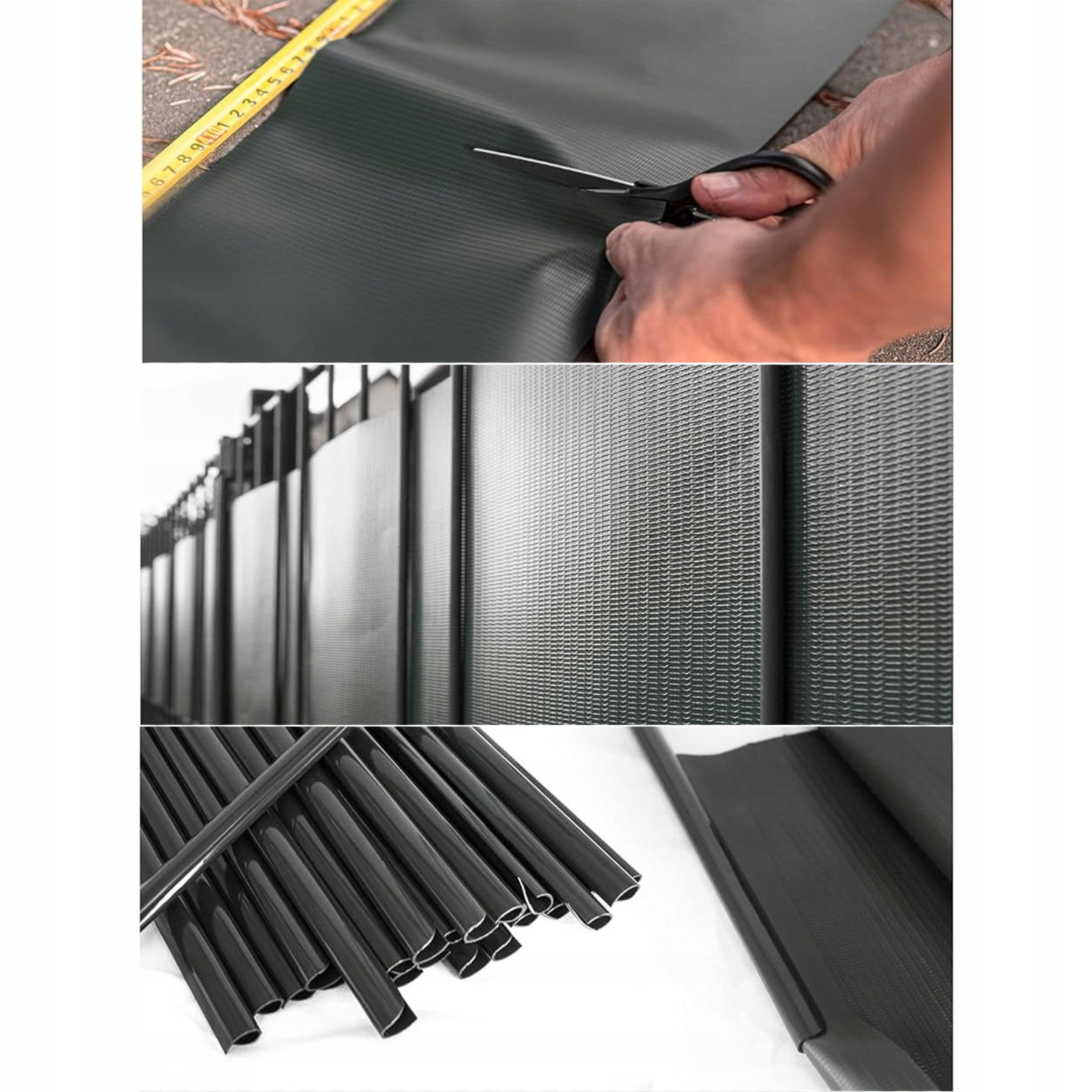 FENCE TAPE 19x26 COVER FOR PANEL FENCE + UV CLIPS Kind fencing tape
