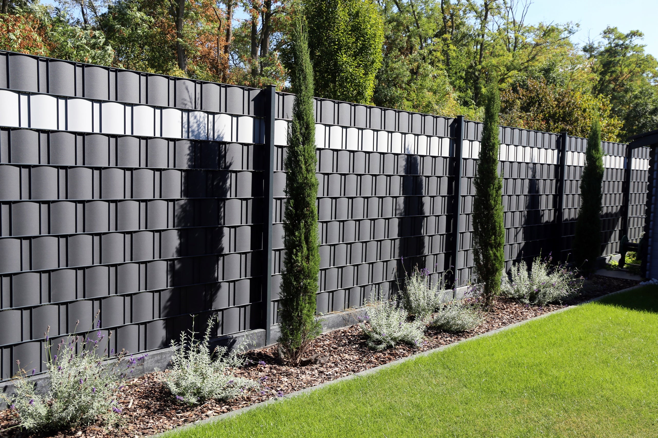 FENCE TAPE ANTHRACITE 19x26m PREMIUM COVER PANEL FENCE Packaging status original