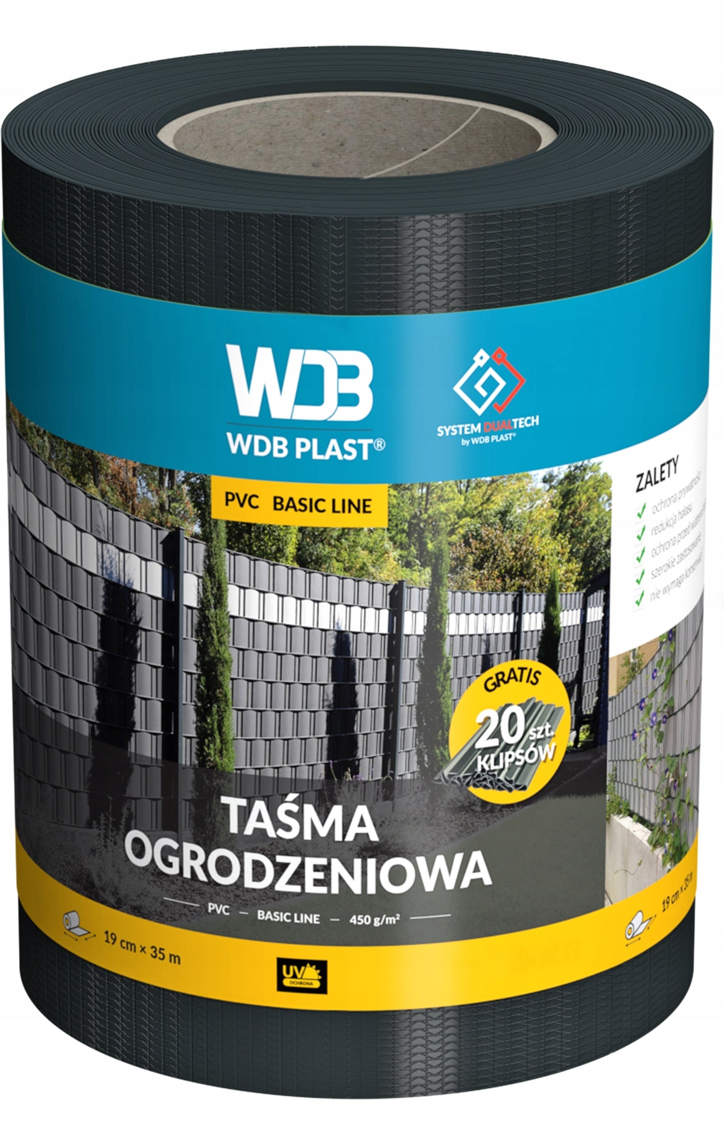 FENCE TAPE ANTHRACITE 19x35 FENCE COVER PANEL FENCE GRAPHITE Length 35 m