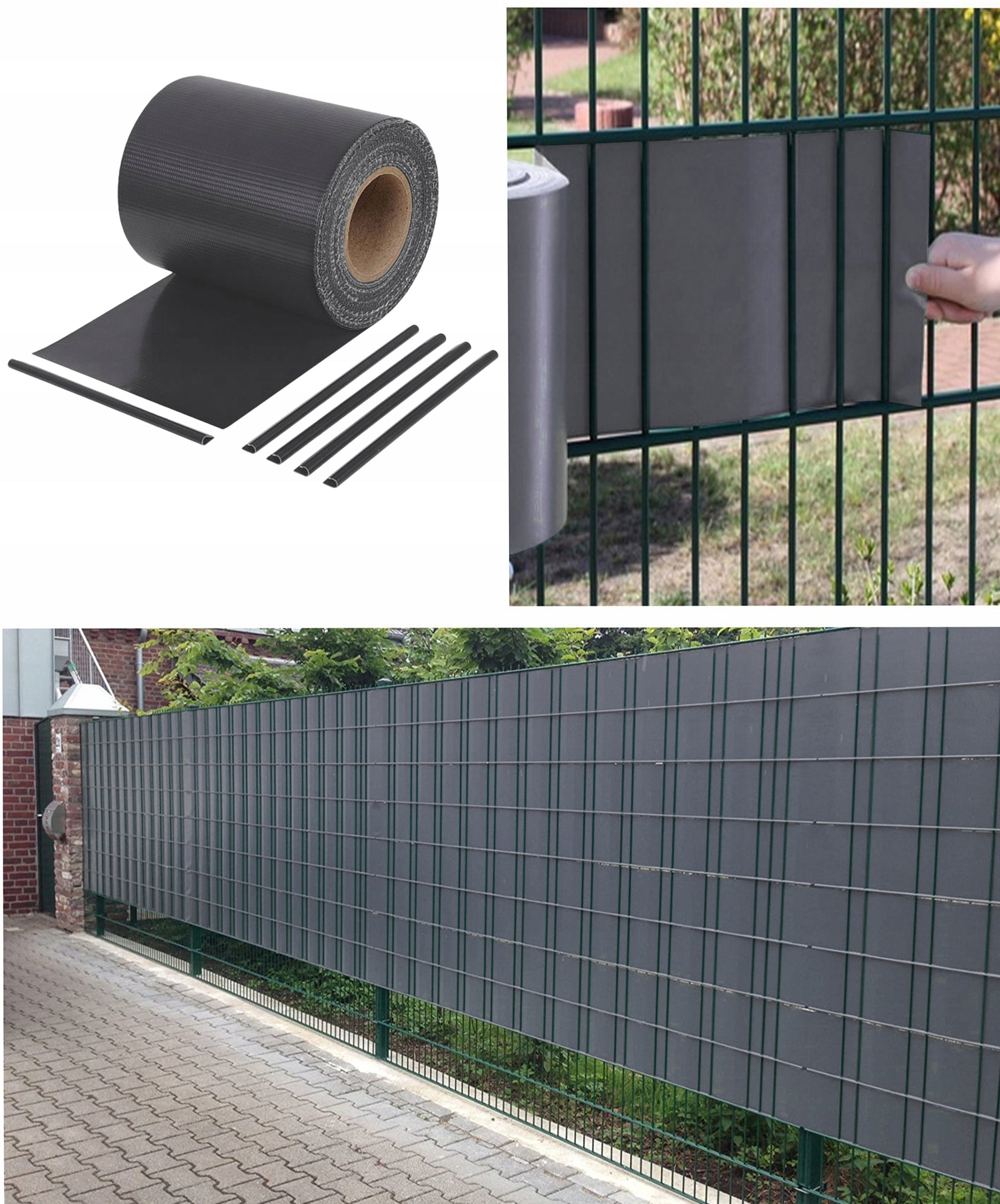 FENCE TAPE FENCE COVER PANEL FENCE ANTHRACITE UV 19 x 35m Length 35 m