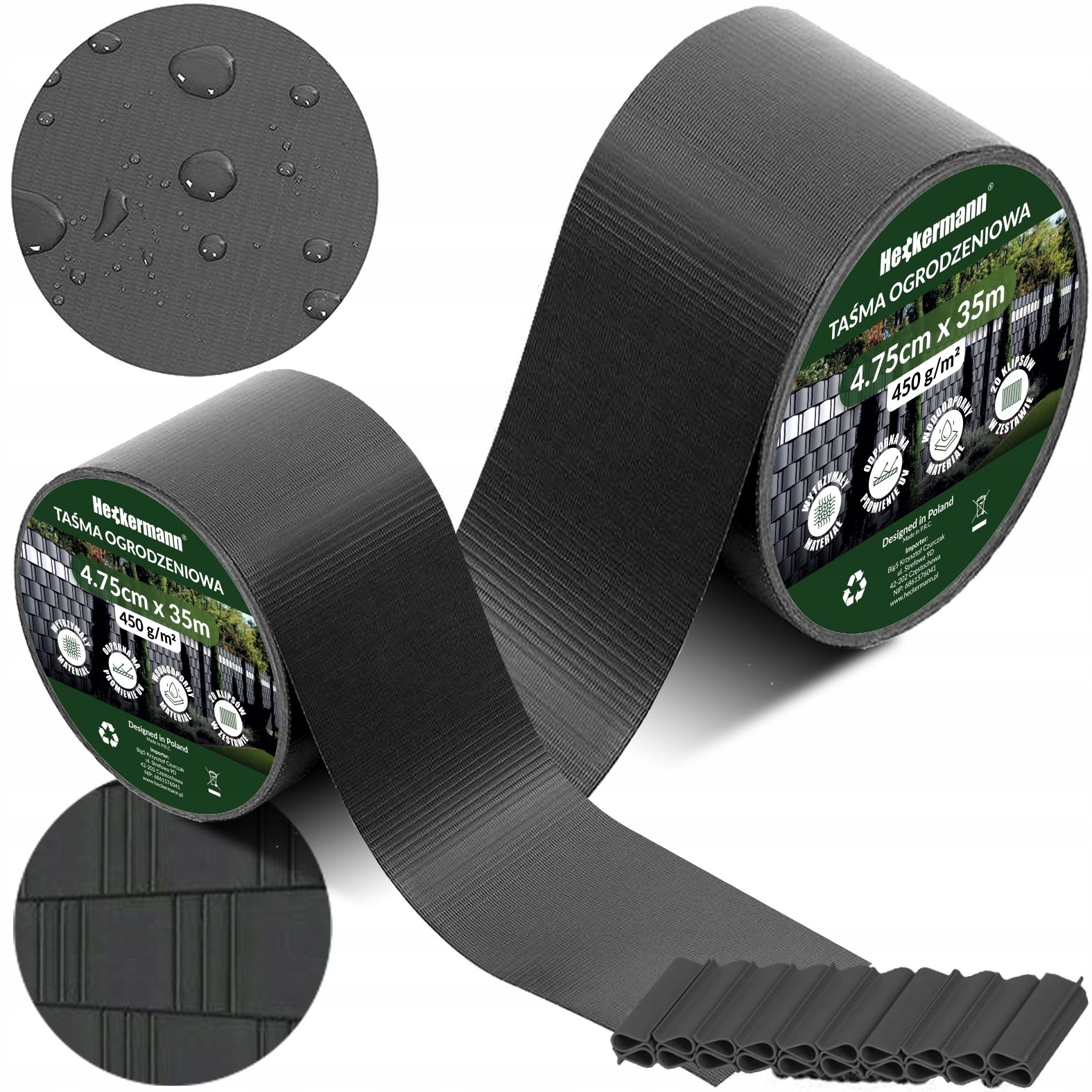 FENCE TAPE GREY FENCE COVER UV PANEL FENCE 4,75x35m