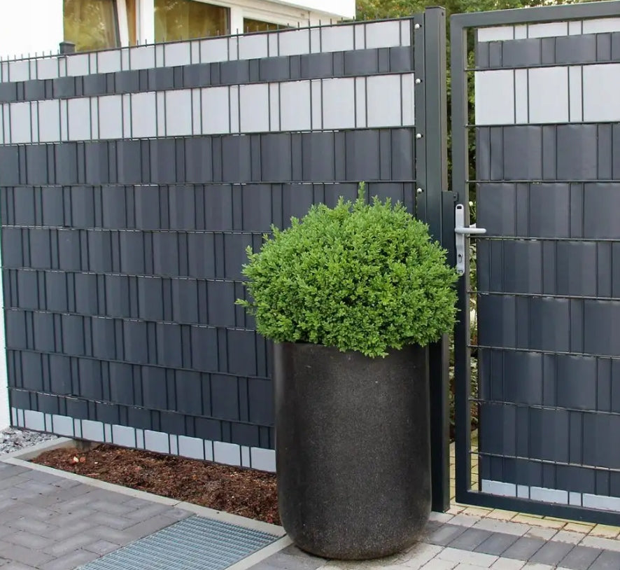 FENCE TAPE roll 35m 19cm PVC UV anthracite strip wind fence cover Length 35 m