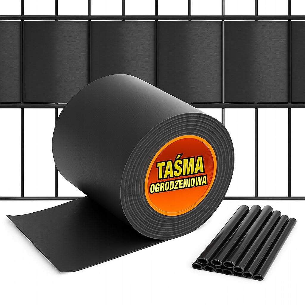 FENCE TAPE roll 35m 19cm PVC UV anthracite strip wind fence cover